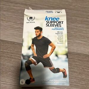 Mava Knee Support Sleeves - Black